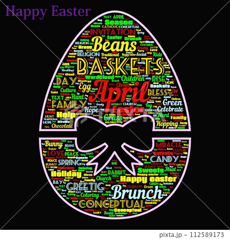 Word cloud of the Happy Easter as background 112589173