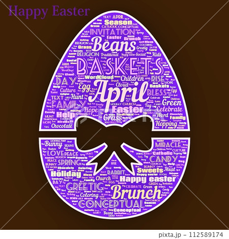 Word cloud of the Happy Easter as background 112589174