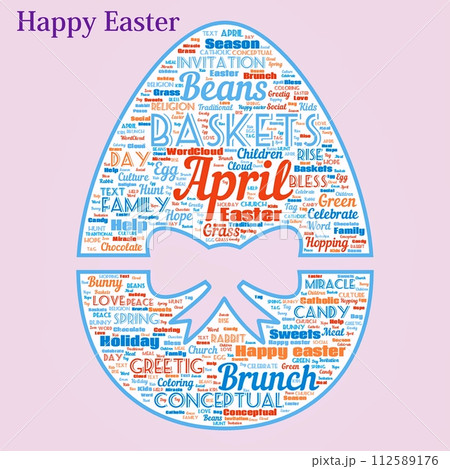 Word cloud of the Happy Easter as background 112589176