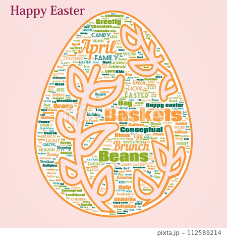 Word cloud of the Happy Easter as background 112589214