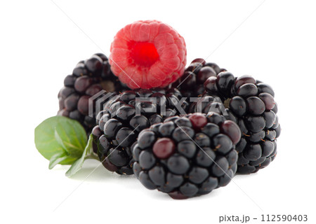 Raspberry with blackberry 112590403