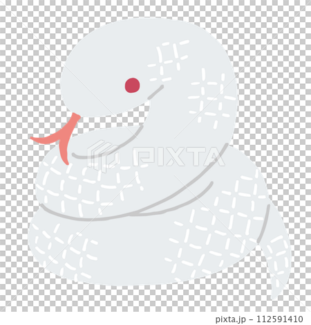 Illustration of white snake 112591410