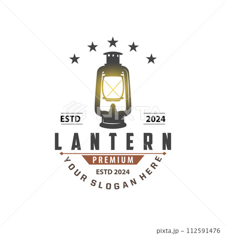 Lantern Logo Design Street Lamp Old Classic Vintage Minimalist Illustration Template Lantern Logo Design Street Lamp Old Classic Vintage Minimalist Illustration Template 112591476