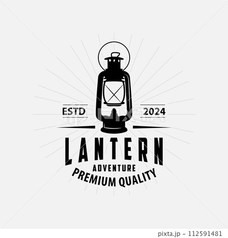 Lantern Logo Design Street Lamp Old Classic Vintage Minimalist Illustration Template Lantern Logo Design Street Lamp Old Classic Vintage Minimalist Illustration Template 112591481