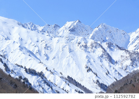 北アルプス後立山連峰　3月の不帰ノ嶮 112592782