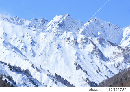 北アルプス後立山連峰 3月の不帰ノ嶮 北アルプス後立山連峰 3月の不帰ノ嶮 112592783