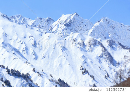 北アルプス後立山連峰 3月の不帰ノ嶮 北アルプス後立山連峰 3月の不帰ノ嶮 112592784