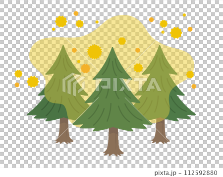 花粉散射影像_向量圖解 花粉散射影像_向量圖解 112592880