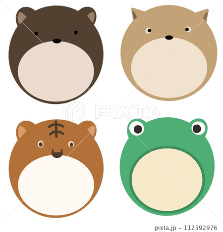 set of cute cartoon animal 112592976