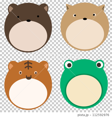 set of cute cartoon animal 112592976