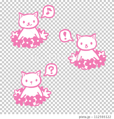 かわいいネコのイラスト 112593122