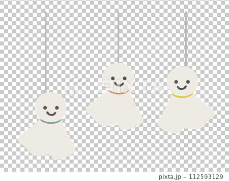Vector illustration of cute teru teru bozu 112593129