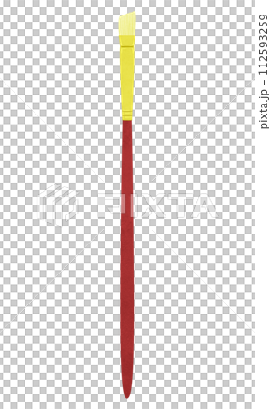 Illustration of a flat brush of a paintbrush Illustration of a flat brush of a paintbrush 112593259