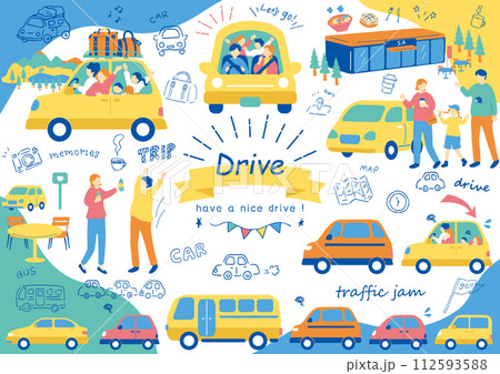 ドライブを楽しむ人達 ドライブを楽しむ人達 112593588
