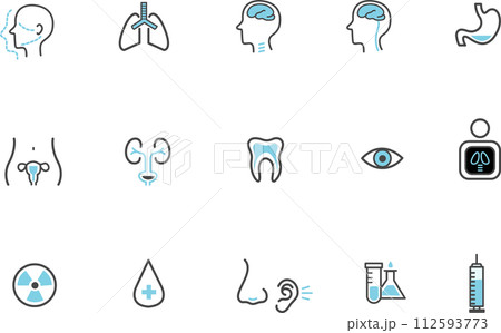 icon set of hospital 112593773