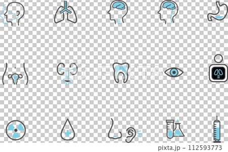 icon set of hospital 112593773