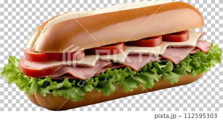 美味しそうなハムサンドイッチ 美味しそうなハムサンドイッチ 112595303