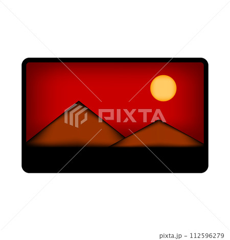 Picture icon on white. 112596279