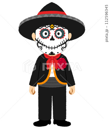 メキシコの死者の日（男性）のイラストのイラスト素材 [112596345] - PIXTA