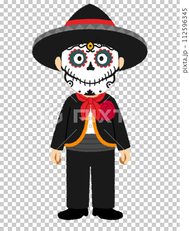 メキシコの死者の日（男性）のイラストのイラスト素材 [112596345] - PIXTA