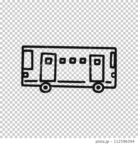 バス・乗り物・線画 112596394