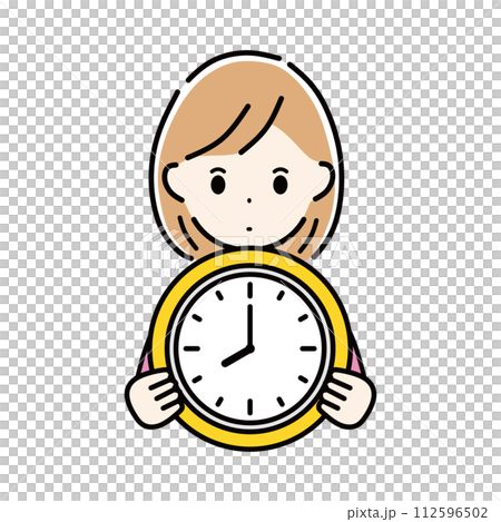 時計を持っている女性 時計を持っている女性 112596502