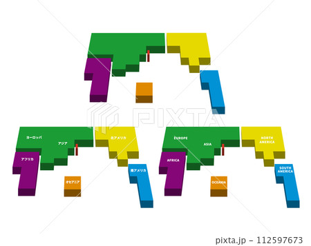 世界地図_立体03 世界地図_立体03 112597673