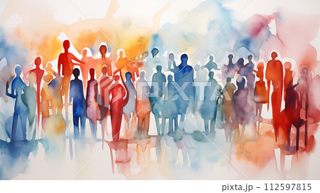カラフルな世界の人々 112597815