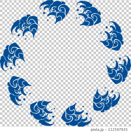 波框插畫剪影素材 波框插畫剪影素材 112597935