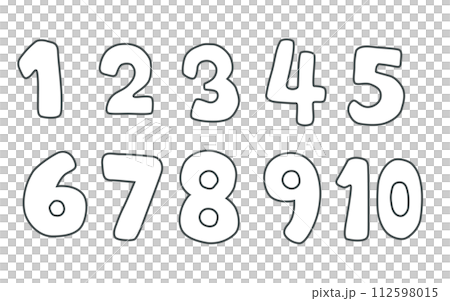 一組線條圖編號,手寫風格 一組線條圖編號,手寫風格 112598015