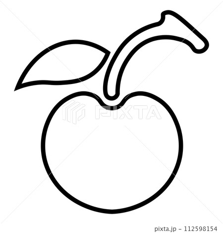 black vector cherry icon on white background 112598154