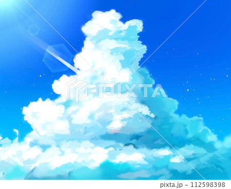 青空と入道雲の背景 1 青空と入道雲の背景 1 112598398