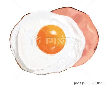 ハムエッグ（半熟） 112598585