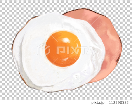 ハムエッグ（半熟） 112598585