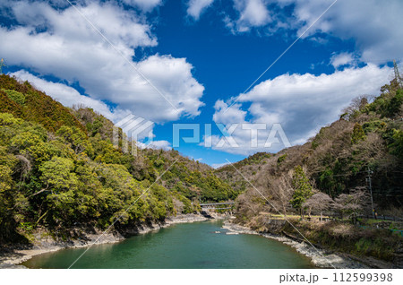 春の宇治川風景 112599398