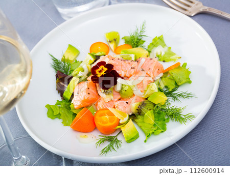 Delicious ceviche with salmon Delicious ceviche with salmon 112600914