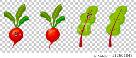 Vegetable Illustration - Characters - Radish Vegetable Illustration - Characters - Radish 112601848