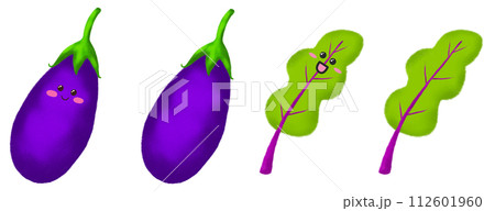 Vegetable Illustration - Character - Eggplant 112601960