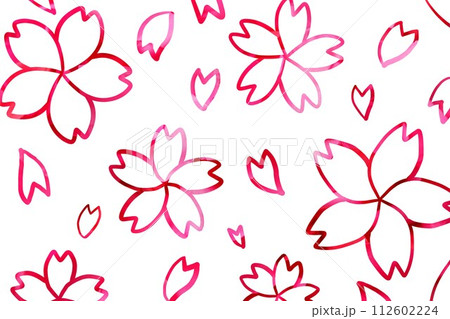 桜の背景素材 112602224