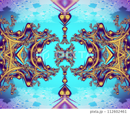 Computer generated abstract colorful fractal artwork 112602461