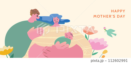 Hand drawn Mothers Day card 112602991