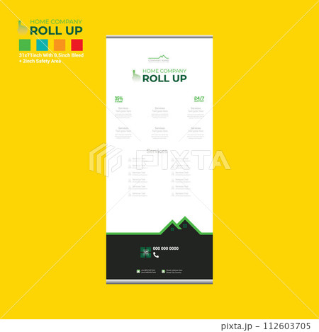 roll up banner for home and building company use 112603705