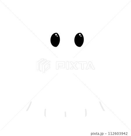 Cute White Ghost Cartoon illustration Kawaii Ghost Cute Slime Kawaii Slime 112603942