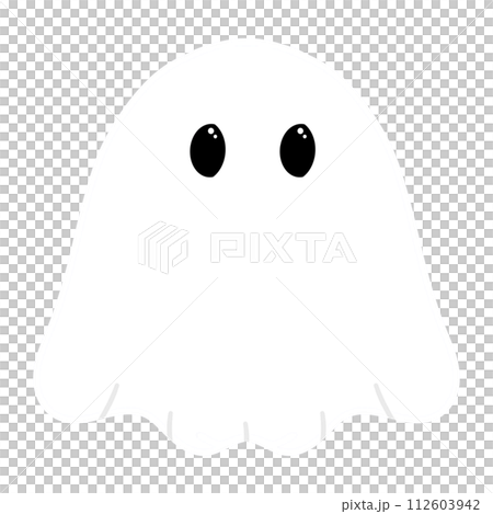 Cute White Ghost Cartoon illustration Kawaii Ghost Cute Slime Kawaii Slime 112603942