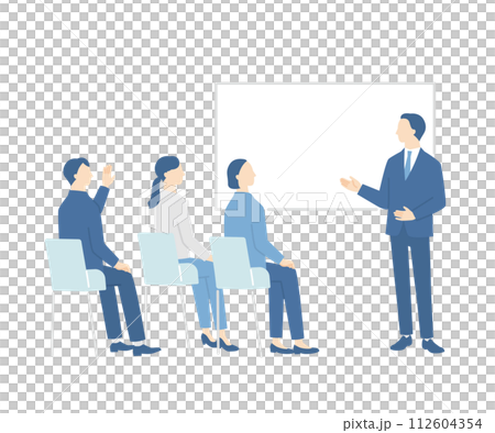 Business people participating in a seminar Business people participating in a seminar 112604354