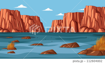 Serene Canyon River Landscape Serene Canyon River Landscape 112604802