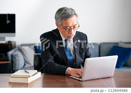シニア弁護士　オフィス　デスクワーク 112604986