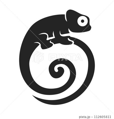 Chameleon Logo template Isolated. Brand Identity. Icon Abstract Vector graphic Chameleon Logo template Isolated. Brand Identity. Icon Abstract Vector graphic 112605811