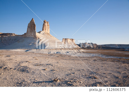Stunning rock pinnacles in Bozzhira valley view, Kazakhstan 112606375