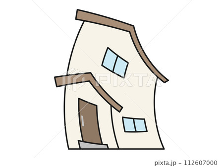 傾いた2階建の家 傾いた2階建の家 112607000